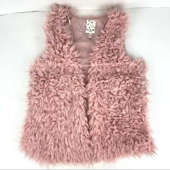 Belle Du Jour Fuzzy Vest Girls Medium - Picture 1 of 7